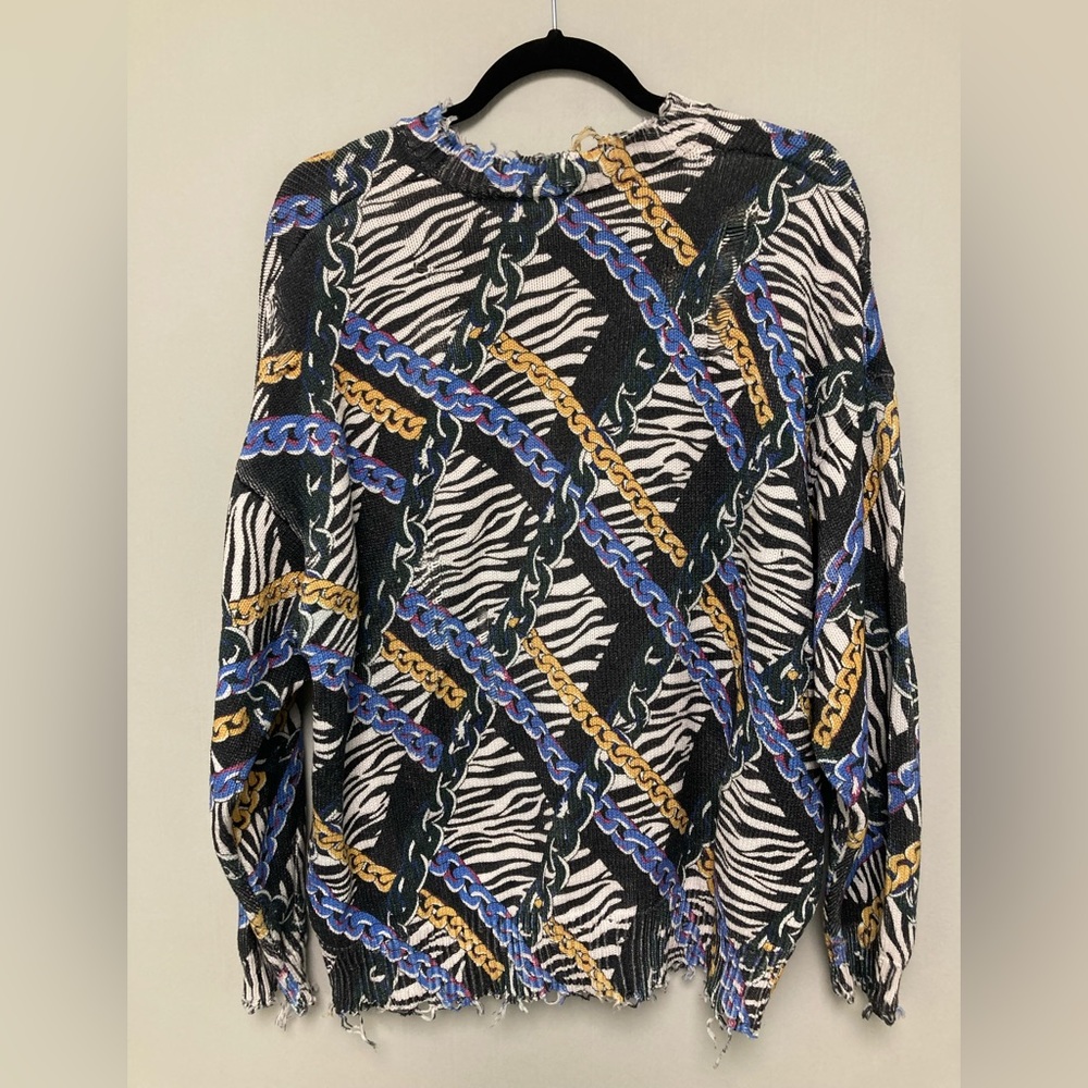 R13 Chained Zebra Sweater. Size Small - image 5